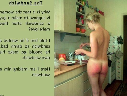 Women in Kitchen Captions