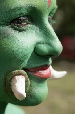 Taylor Rain in orc paint