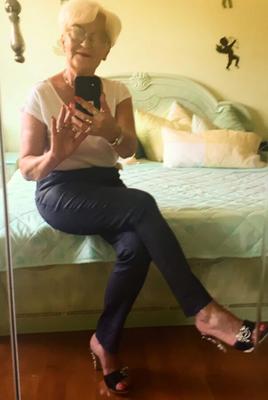 Granny over  in high heels