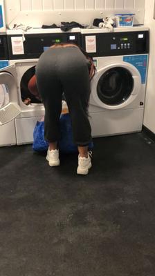 Cheeky laundry room snap