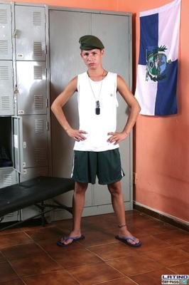 Boy having fun in the lockerroom