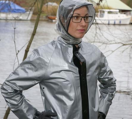Wearing Glasses and Plastic Mac