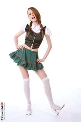 Lucie T Bavarian Girl White Stockings