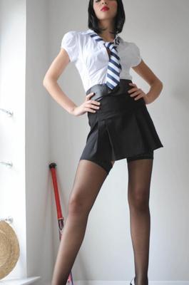 tall slim schoolgirl strips in stairwell