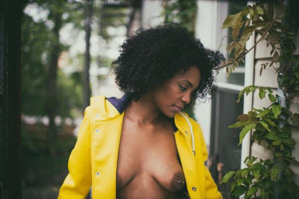 Awesome raincoat girl