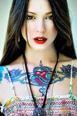 Bodyart: Beautiful Ladies with Tattoos & Piercings