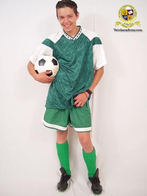 Soccer boy showing his hot body