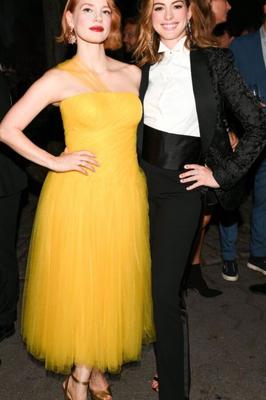 Jessica Chastain looking hot in yellow