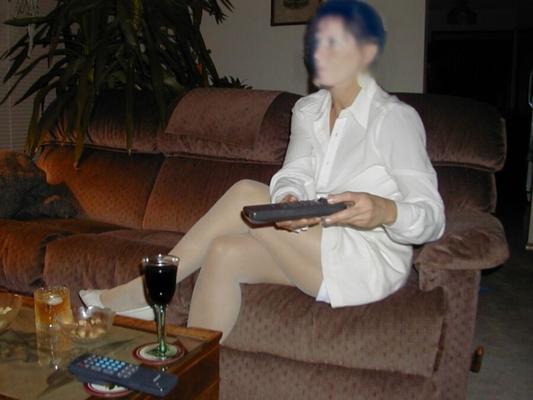 Privat Pics my Wife/Skirt/ Slip/Pantyhose/Shoes/ Cock