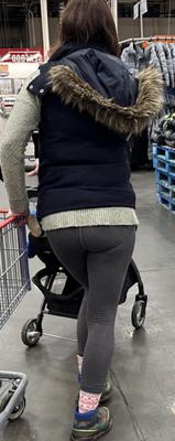 Costco Sightings - MILF w/Furry Hood and Holliday Socks