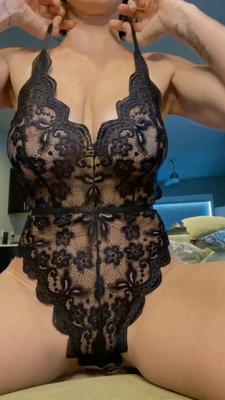 Black lingerie nice big tits