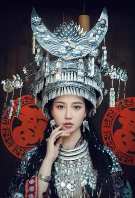 Chinese Cutie in Traditional Hmong Dress