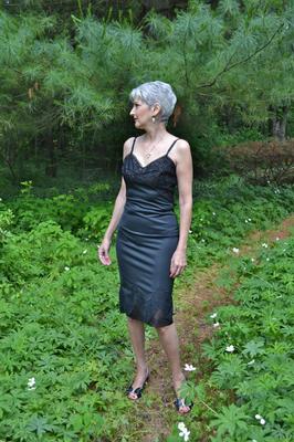 NN mature beauty with silver hair