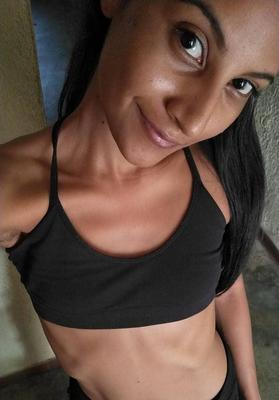 Skinny Latina Rossana B. in Black Undies Net Slut exposed