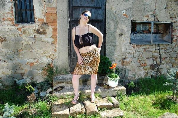 Terry Nova Leopard Jupe à l'extérieur